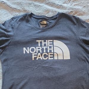 The North Face Navy Tee with White Logo